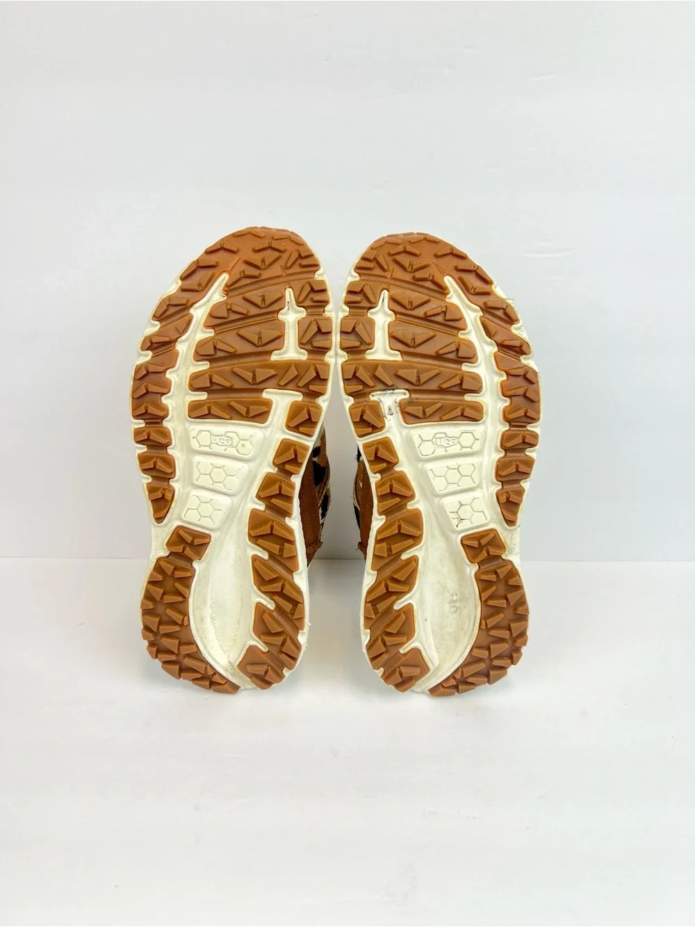 UGG CA805 zip cow print 1120717 Cream Brown Black Unborn Calf Suede Sneakers 7